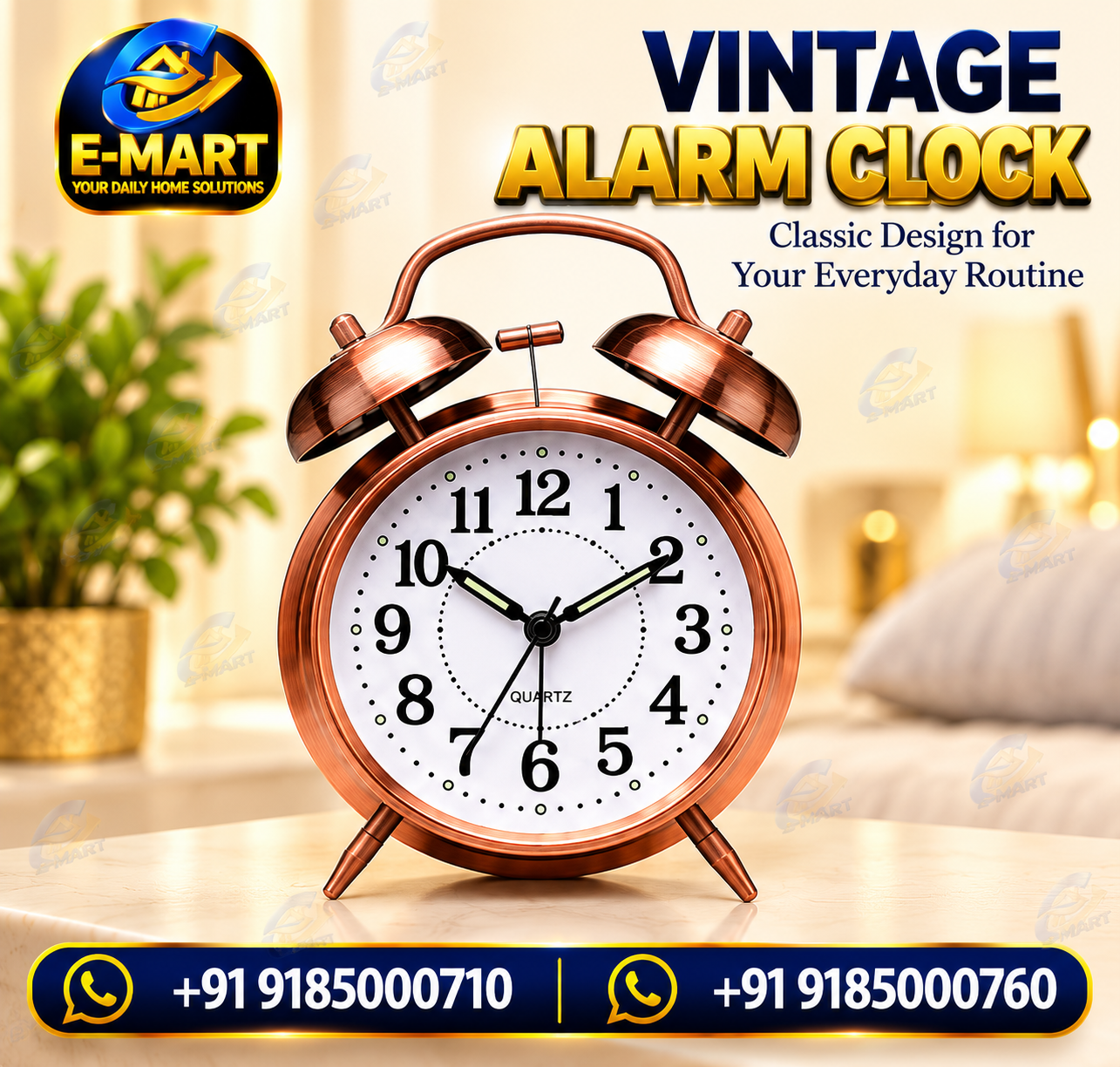 Vintage Twin-Bell Alarm Clock