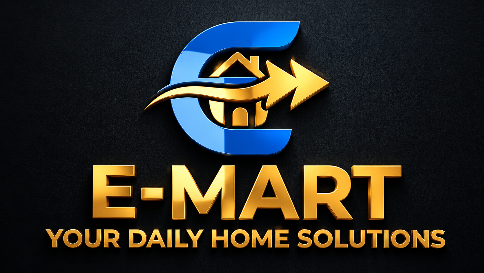 E-MART’s original blue and gold logo with the tagline Your Daily Home Solutions