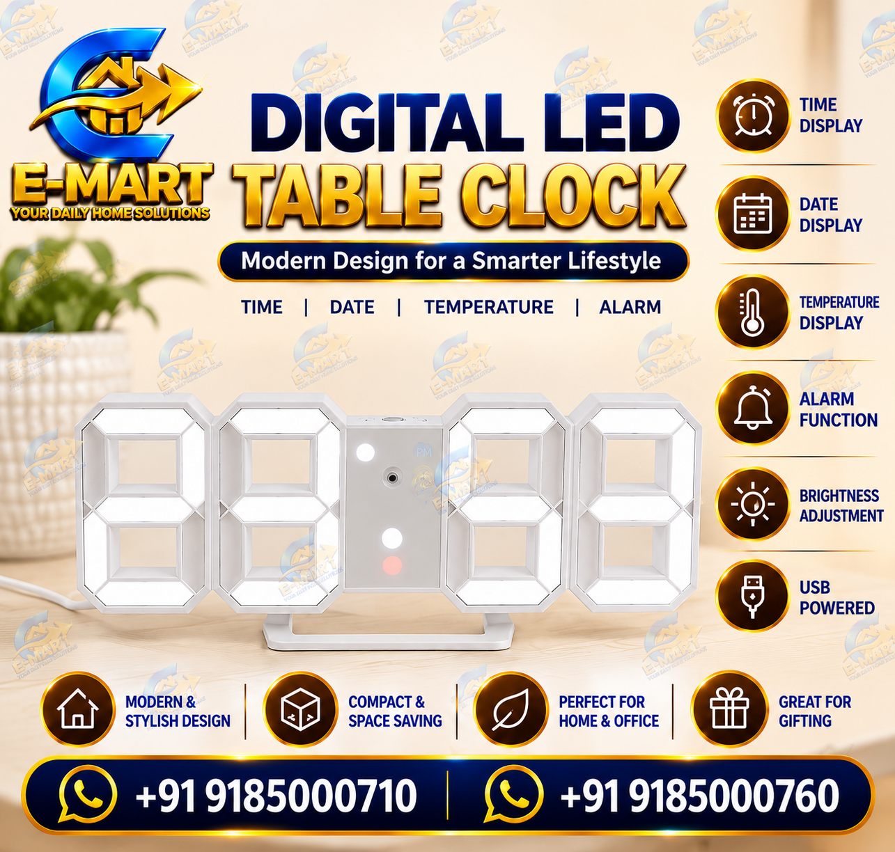 3D LED Digital Clock